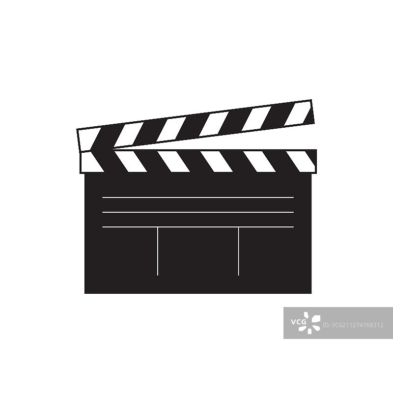 扁平电影场记板图标图片素材