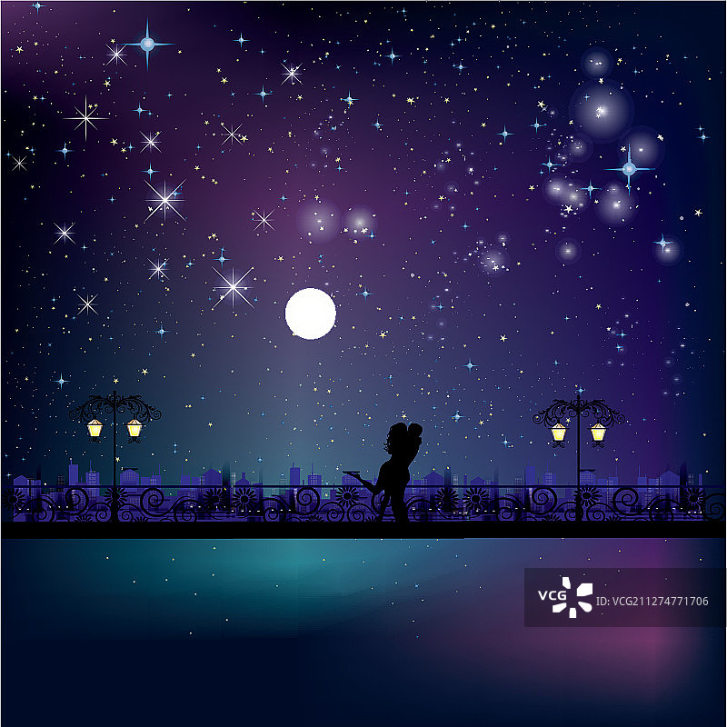 桥上相遇图片素材