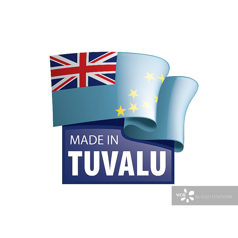 图瓦卢国旗上的白色图片素材