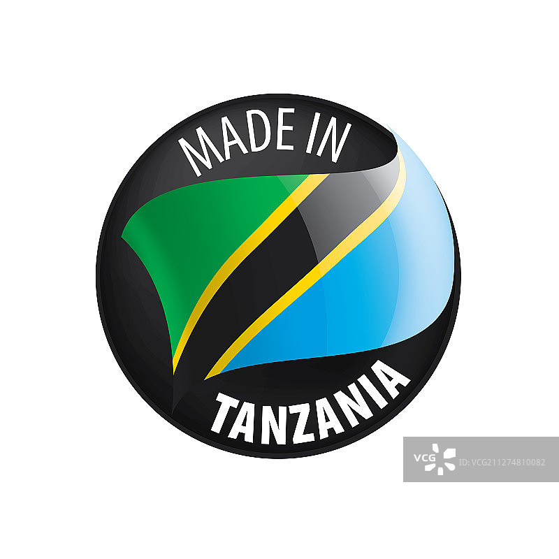 坦桑尼亚国旗上有白色图片素材