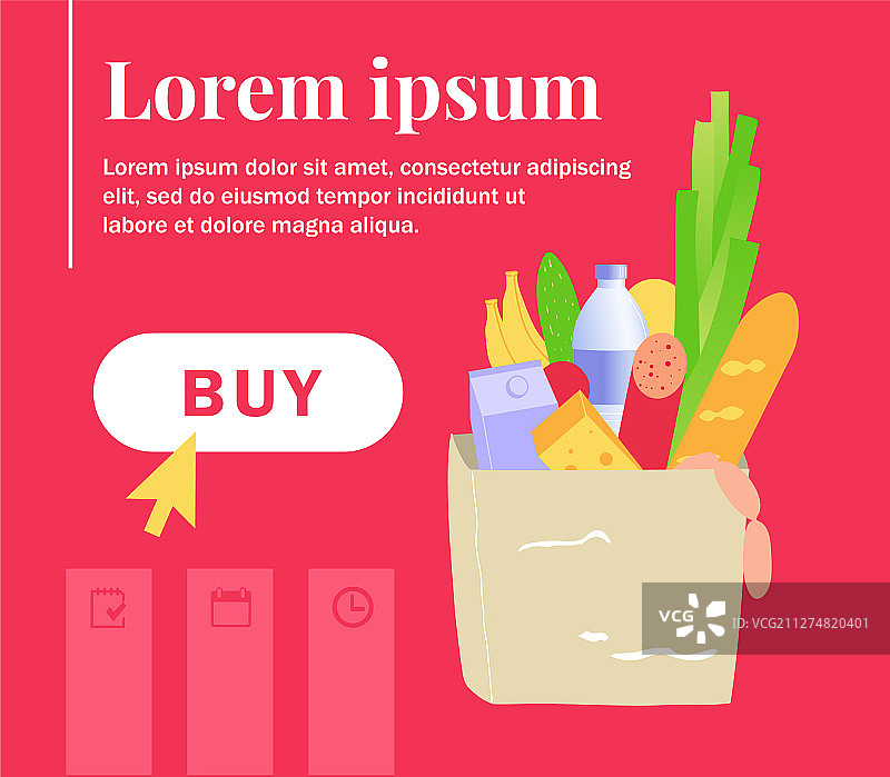 在网上食品杂货店购买食品送货上门图片素材