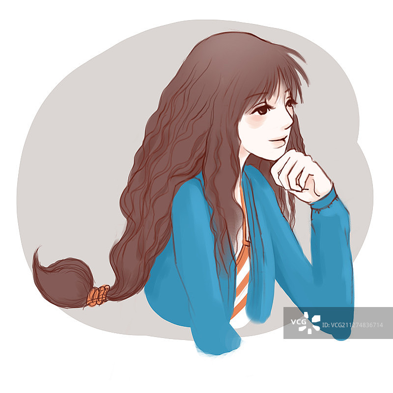 天蝎座女人时尚插画图片素材