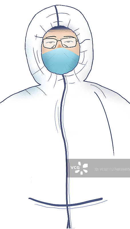 穿防护服的医护人员图片素材