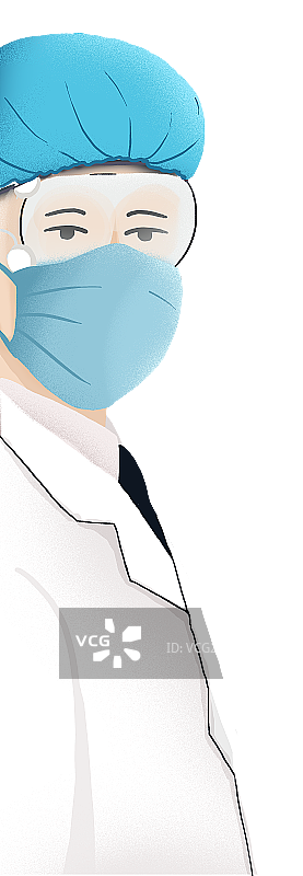 戴防护帽和护目镜的手术医生图片素材