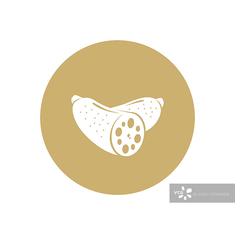 藕根图标，棕色背景图片素材