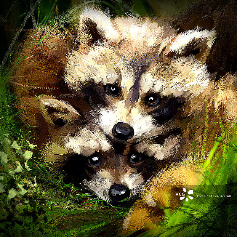 动物写实风格插画图片素材