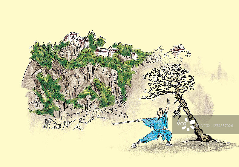 兰州旅行系列插画图片素材