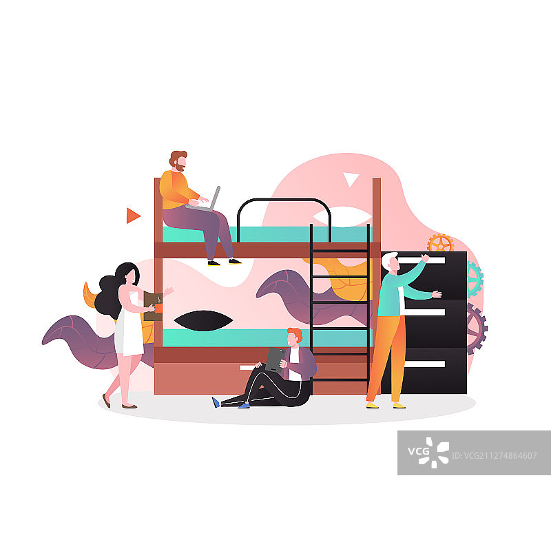 网页banner旅馆业务概念图片素材
