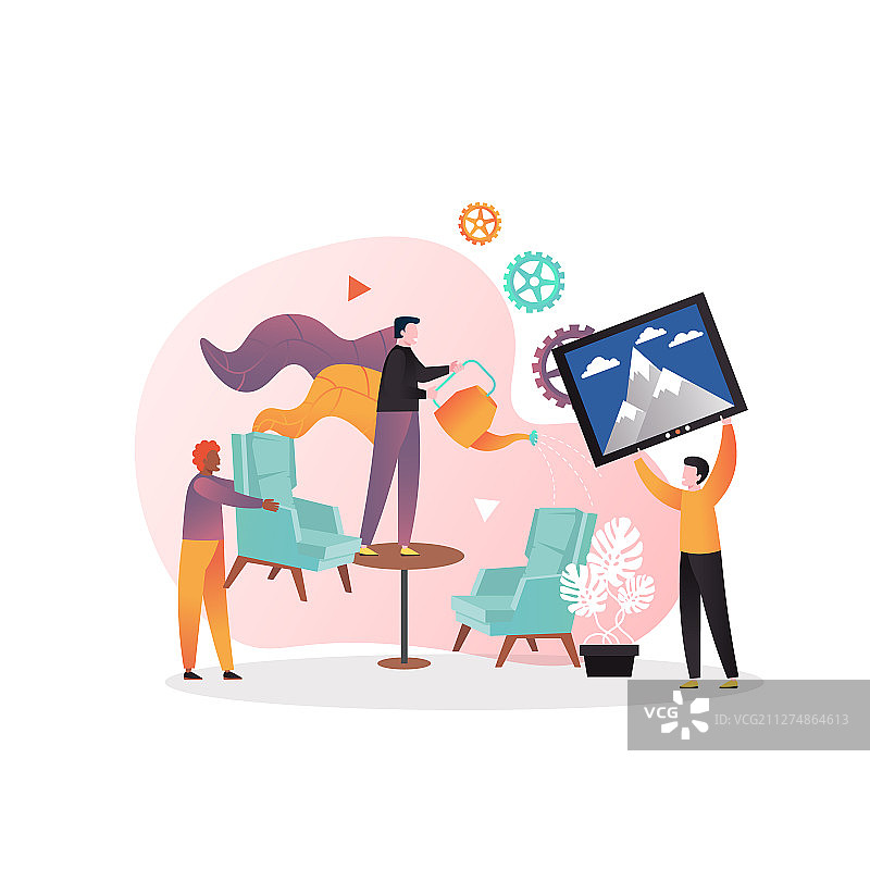 家居室内设计服务概念图片素材