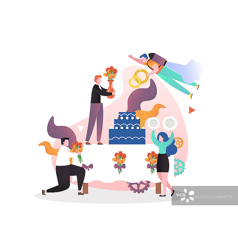 婚礼服务Web banner概念图片素材
