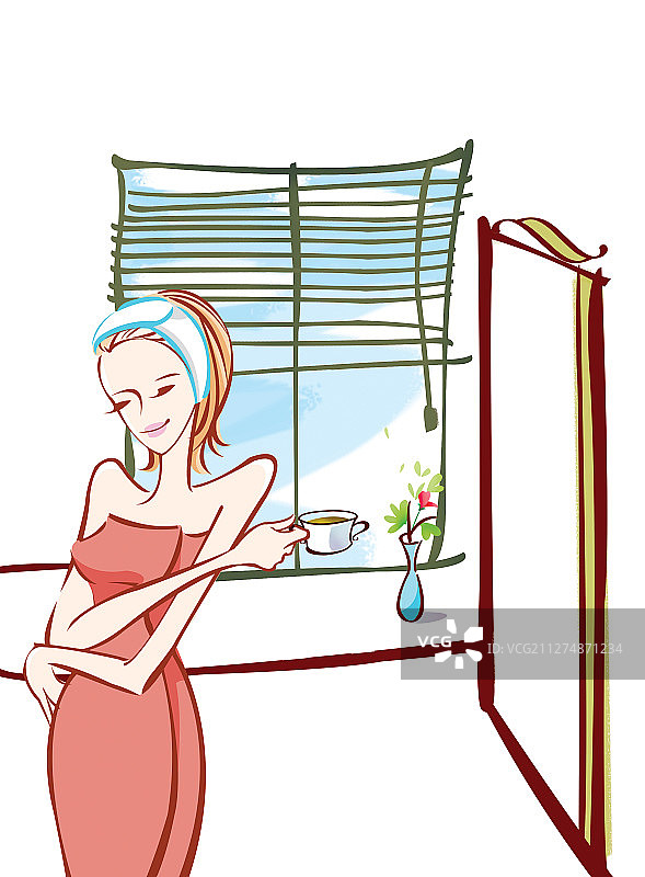 青春时尚插画图片素材