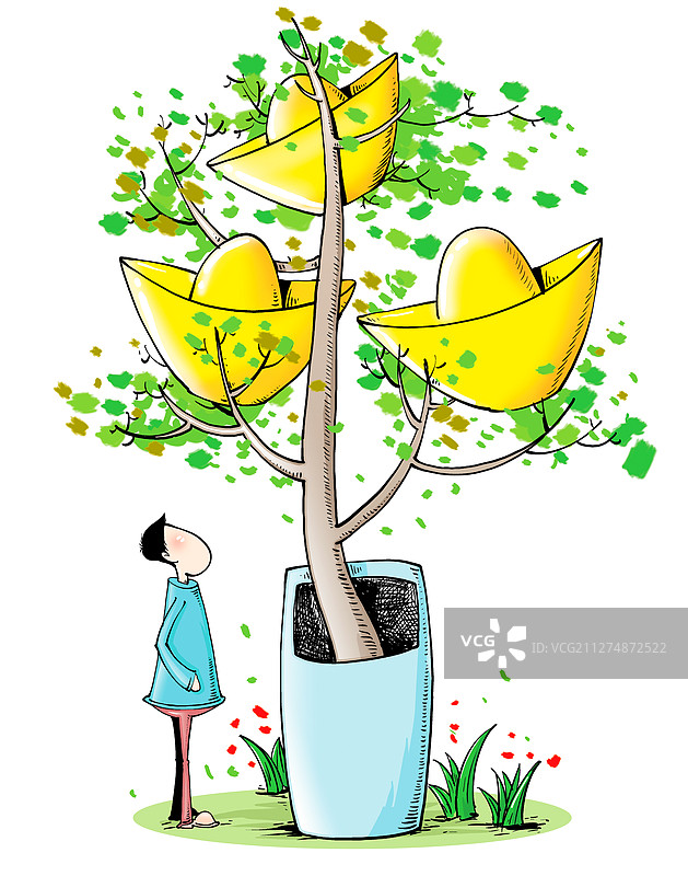 金融插画图片素材