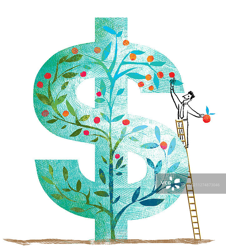 金融插画图片素材