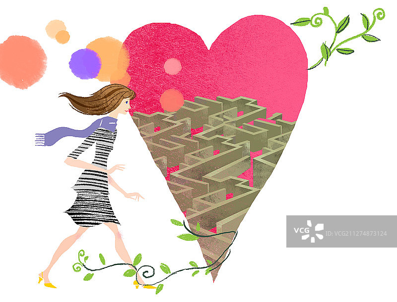 爱情插画图片素材