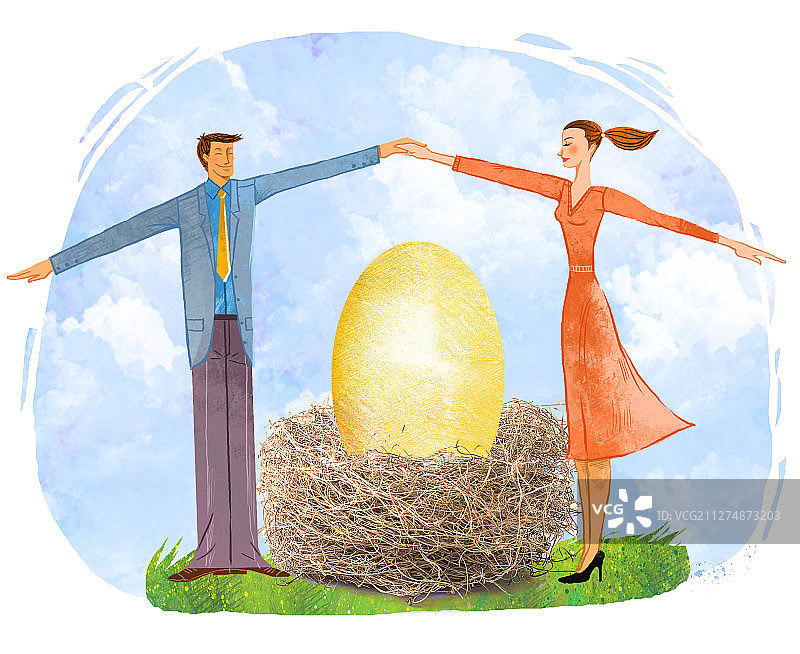 金融插画图片素材