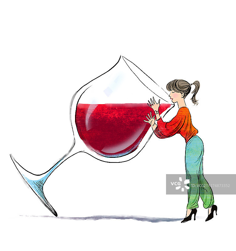 红酒插画图片素材