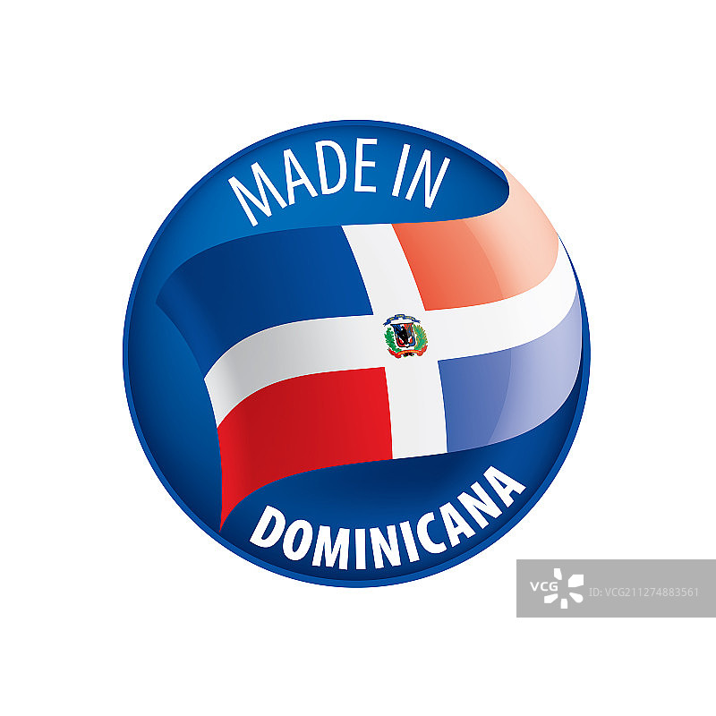 一面白色的多米尼加国旗图片素材