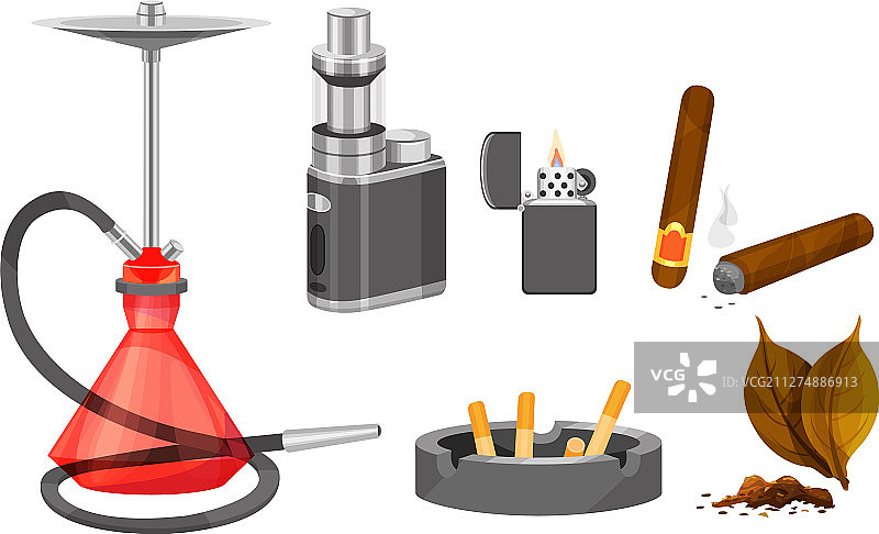 烟草制品和吸烟配件图片素材