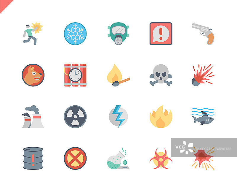 网站警告扁平图标简图图片素材