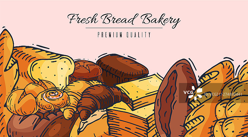 新鲜面包店banner图片素材