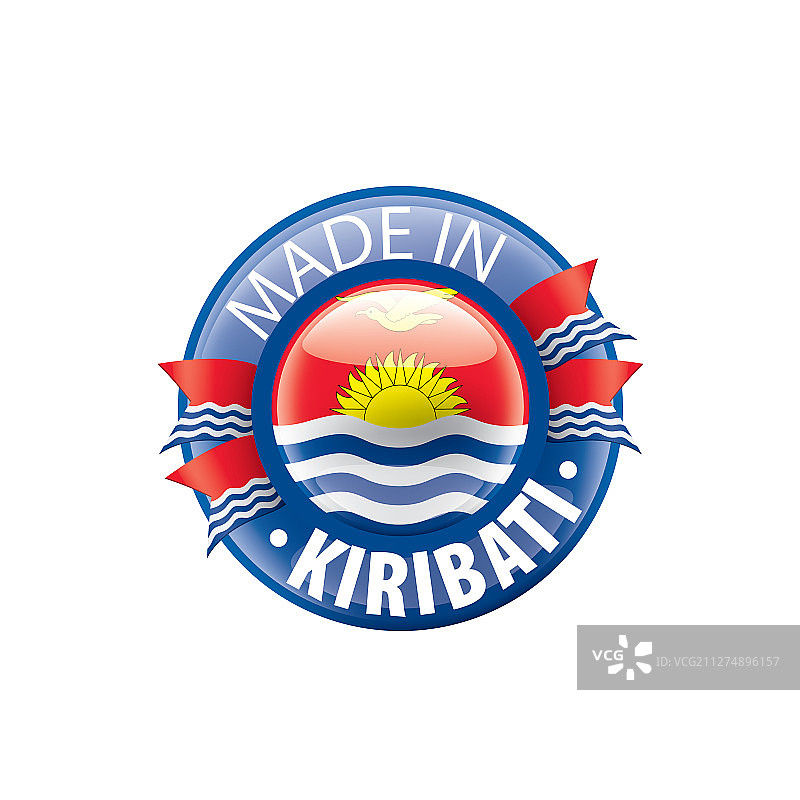 基里巴斯国旗上有白色图片素材