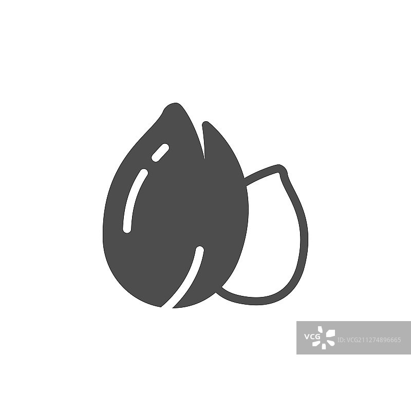 开心果标志图标或坚果符号图片素材