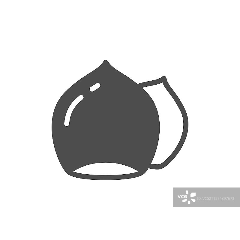 榛子字形图标或坚果符号图片素材