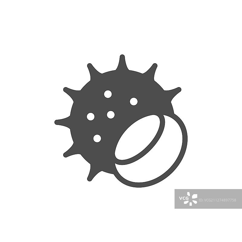 带果仁的栗子标志图片素材