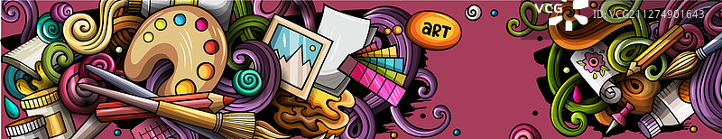 手绘涂鸦banner卡通图片素材