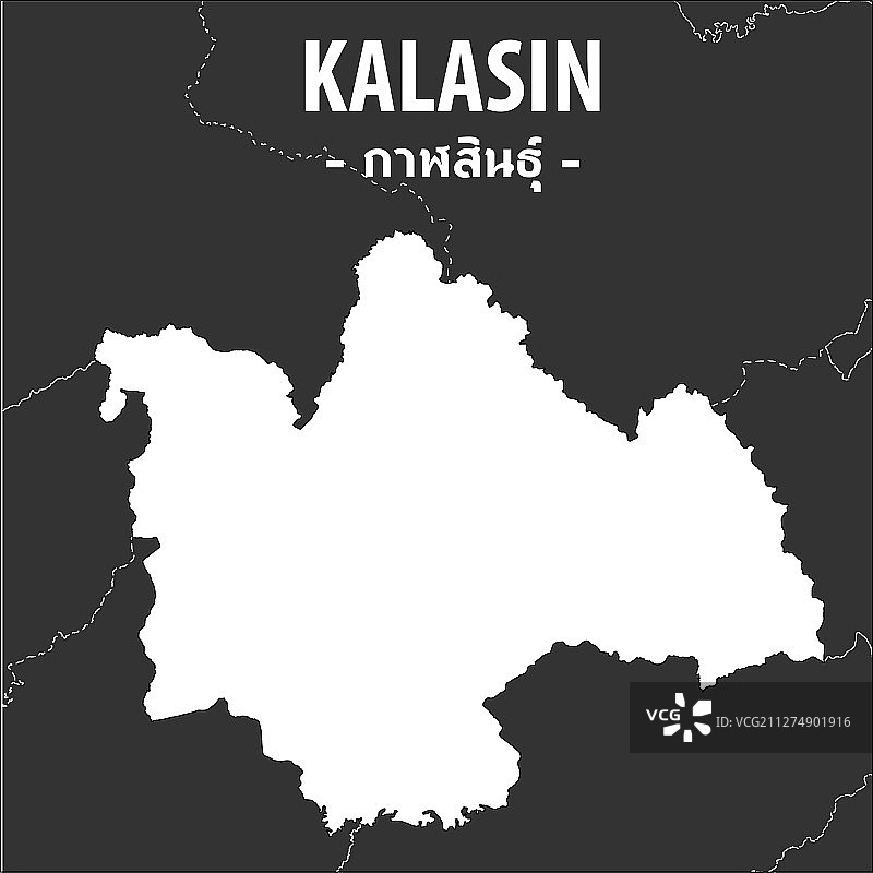 泰国加拉信府地图图片素材