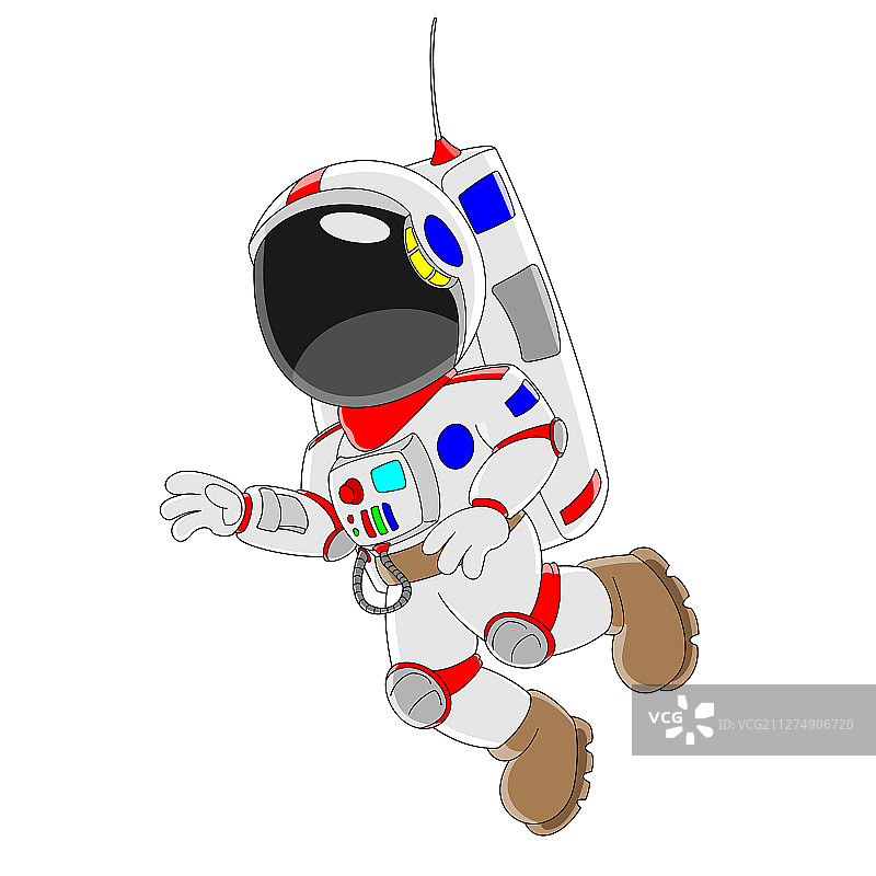 卡通宇航员飞行图片素材