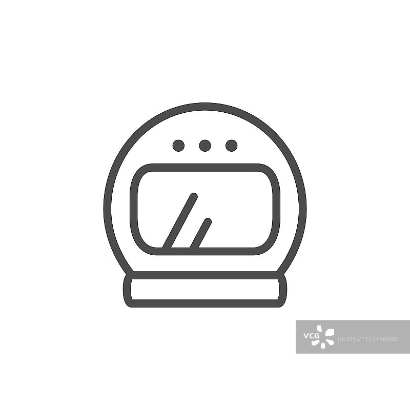 宇航员头盔轮廓图标图片素材