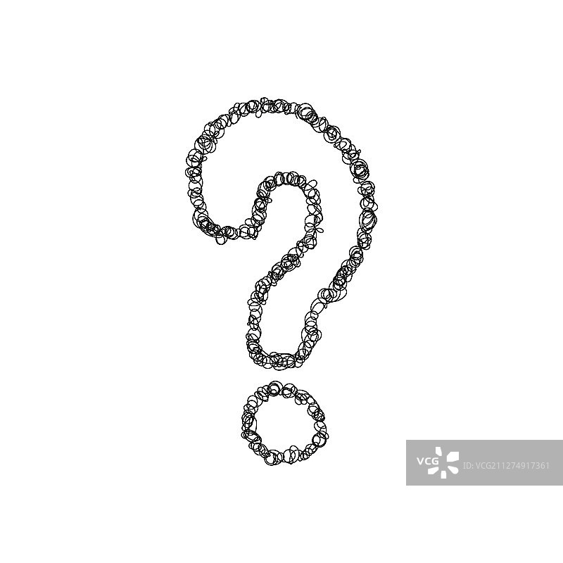 手绘问号图片素材