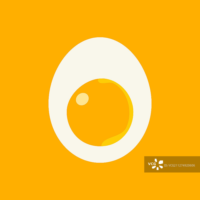 黄色背景上的煮鸡蛋图片素材