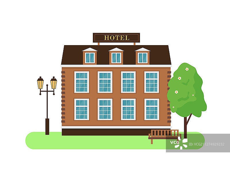 酒店或公寓外立面图片素材