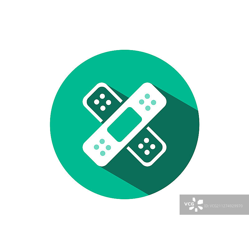 带有皮肤的医用膏药创可贴图标图片素材