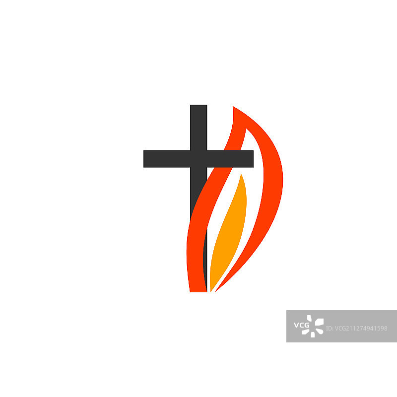 耶稣火焰十字架图片素材