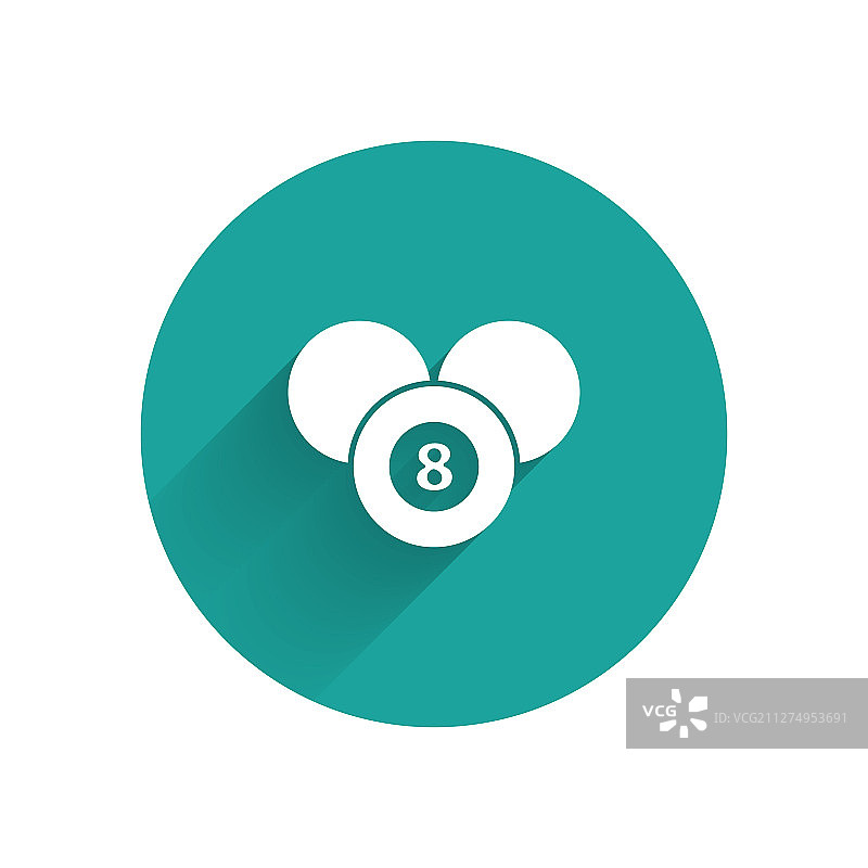 白色8号台球图标图片素材