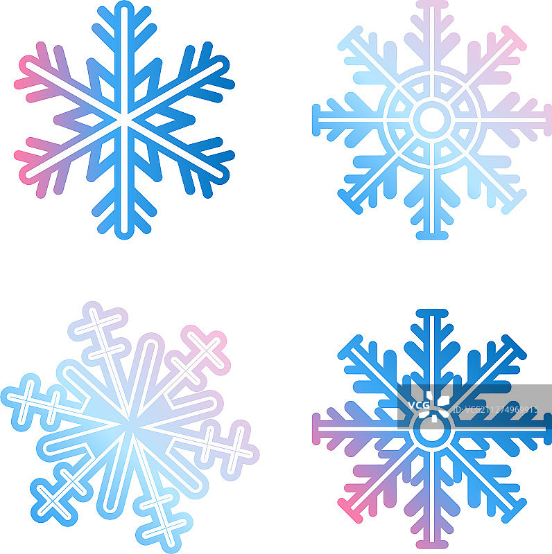 圣诞新年雪花合集图片素材