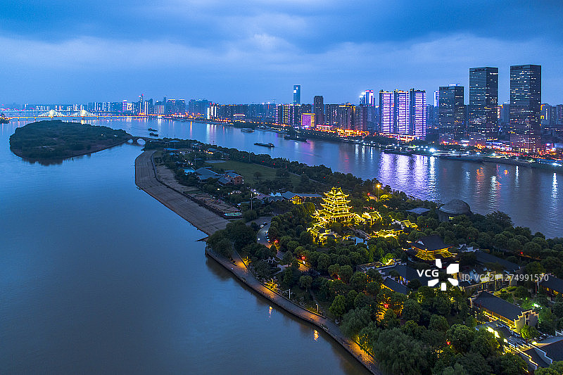 橘子洲北端江神庙图片素材