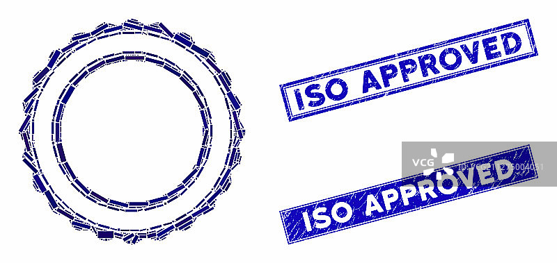 双层玫瑰花结圆形框架马赛克和做旧效果图片素材