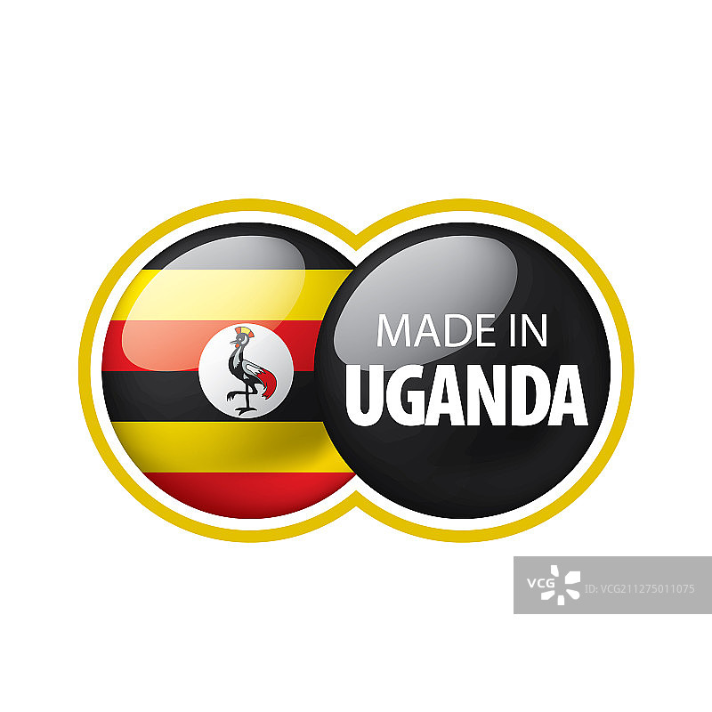 乌干达国旗上有白色图片素材