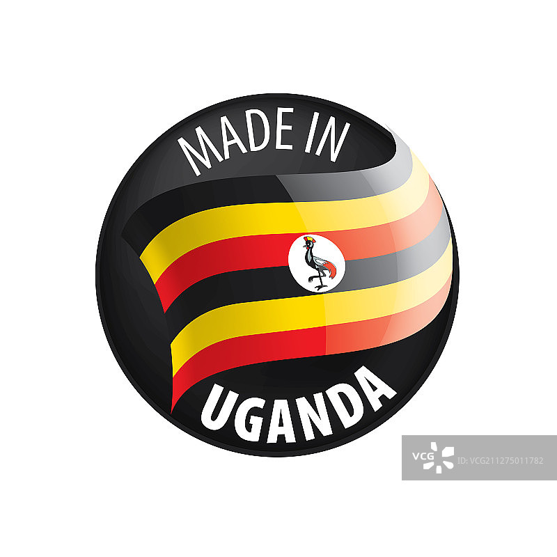 乌干达国旗上有白色图片素材