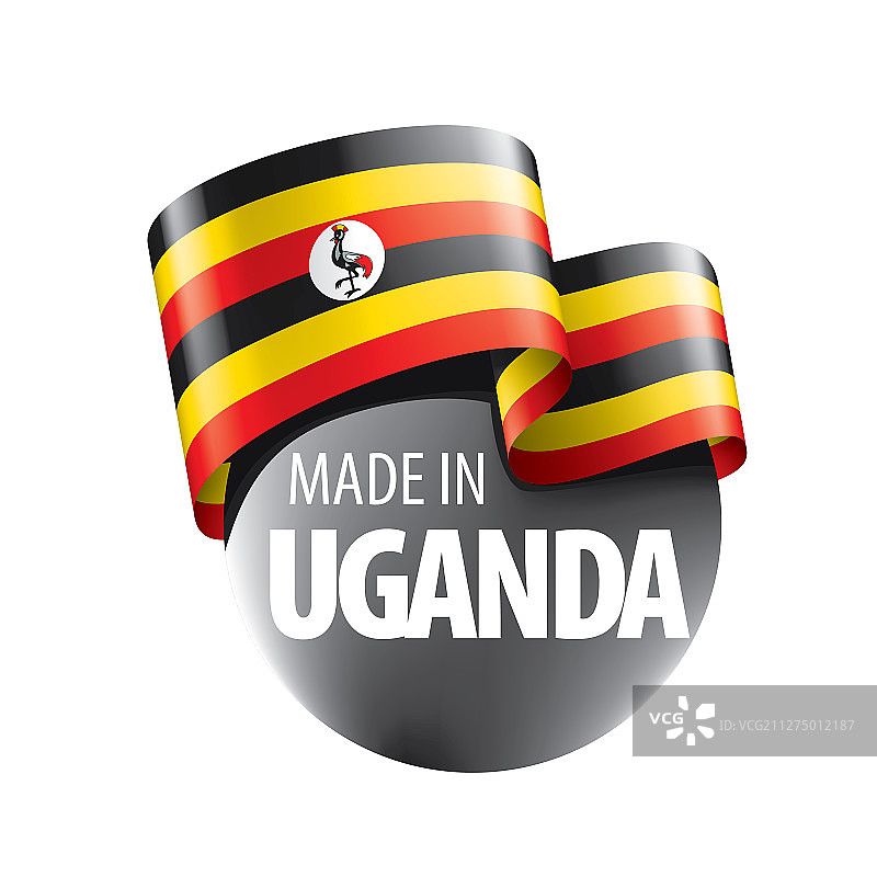 乌干达国旗上有白色图片素材