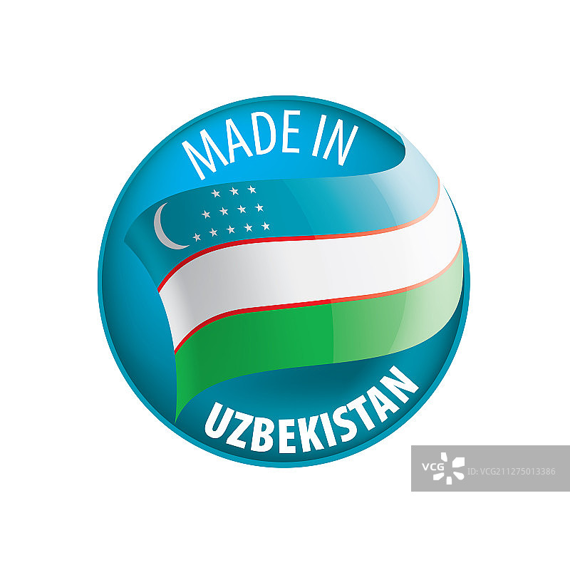 乌兹别克斯坦国旗上有白色图片素材