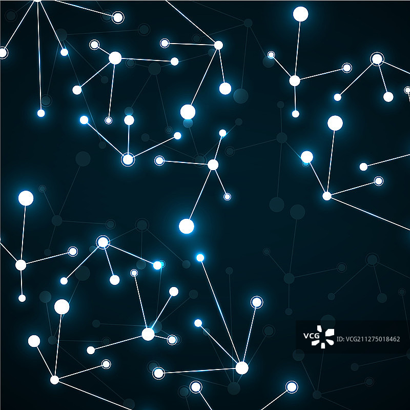 发光的霓虹分子结构DNA抽象图图片素材