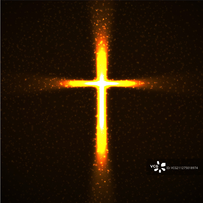 带光芒的抽象十字架图片素材