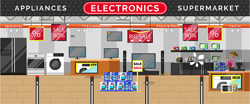 电子电器超市大促销图片素材