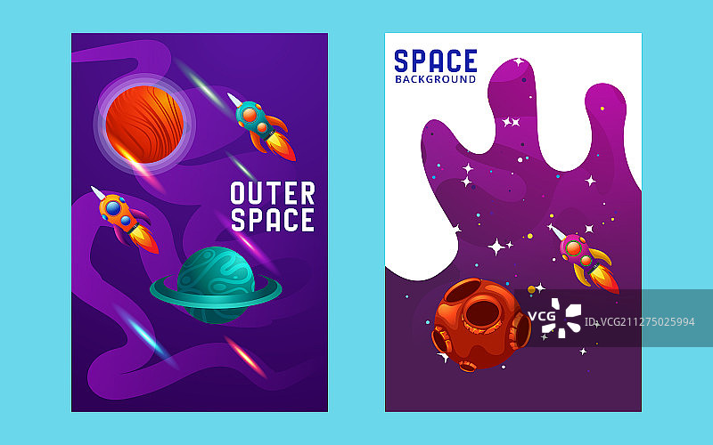 太空主题banner封面设计图片素材