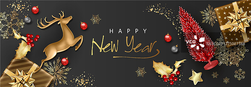 圣诞节新年banner图片素材